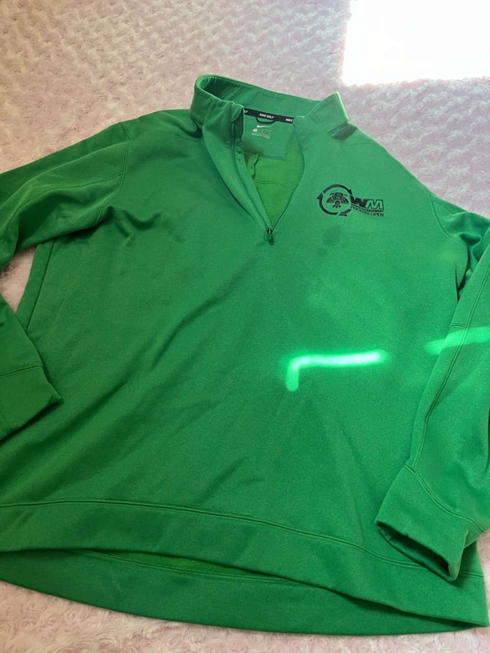Nike golf Green Quarter-Zip Pullover with Black Logo